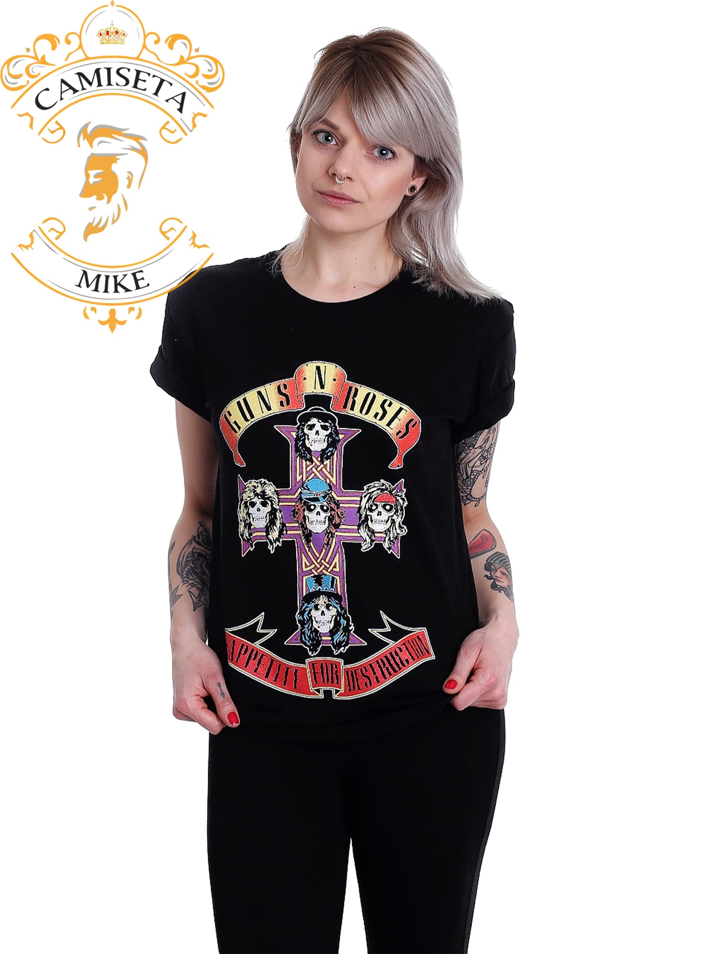 Camiseta Guns And Roses Cruz