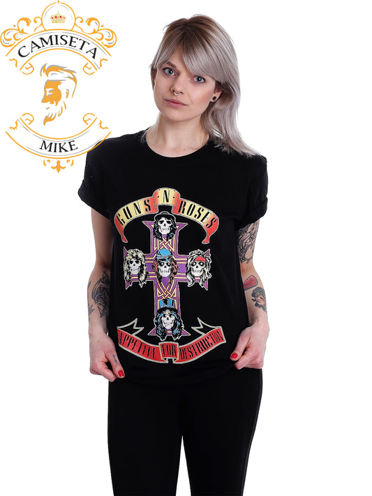 Camiseta Guns And Roses Cruz