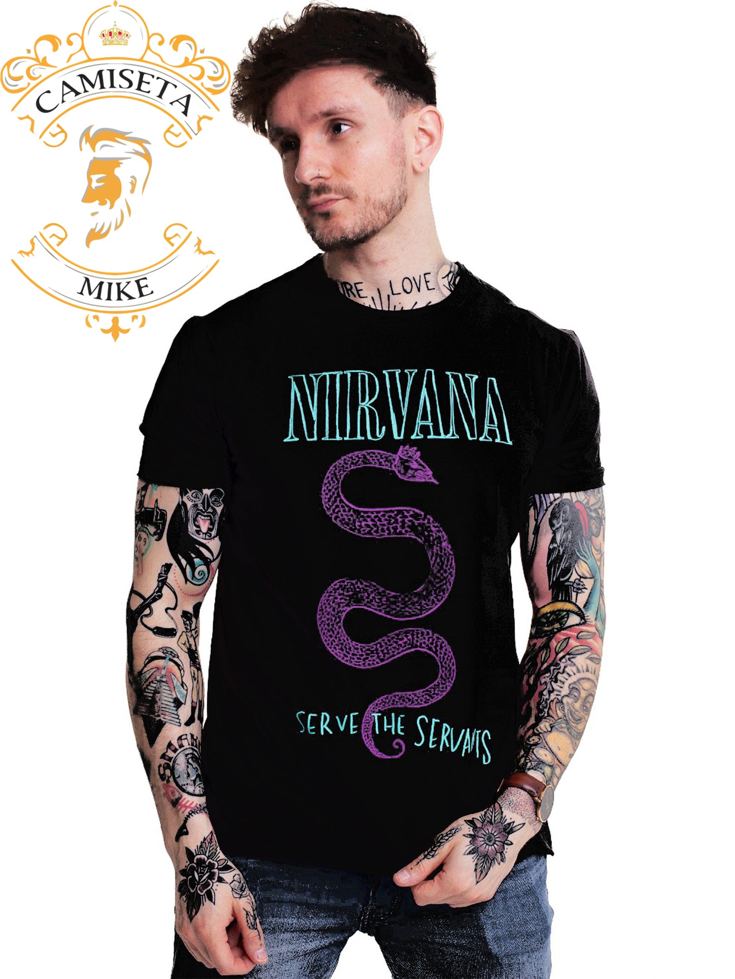 Camiseta Nirvana Snake